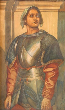Item #22301 Joan of Arc after Sir Frederic Leighton , "A Condottiere." Gerald Leslie Brockhurst