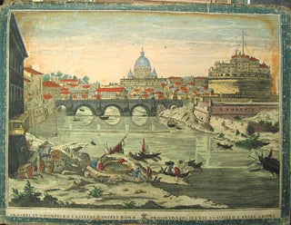 Item #57312 Hand-colored engraving depicting the Castle Sant' Angelo in Rome, entitled...