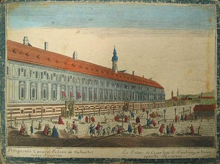 Item #57315 Hand-colored engraving: “Le Palais de Cesar dans le Faubourg a Vienne appelle...
