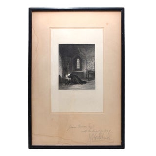 Item #11714 FINE PROOF ETCHING BY GEORGE CRUIKSHANK, WITH HIS PRESENTATION INSCRIPTION. Most...