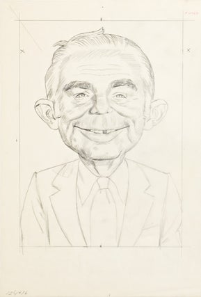 Item #11863 ORIGINAL PRELIMINARY PENCIL TISSUE FOR “MAD MAGAZINE” PAINTING OF ALFRED E....