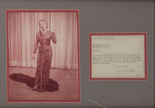 Item #11981 Typed letter signed (“Marlene Dietrich”) to the News Syndicate Co., Inc. of New...