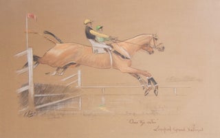 Item #12677 An attractive pastel “'Over the water' - Liverpool Grand National”, signed and...