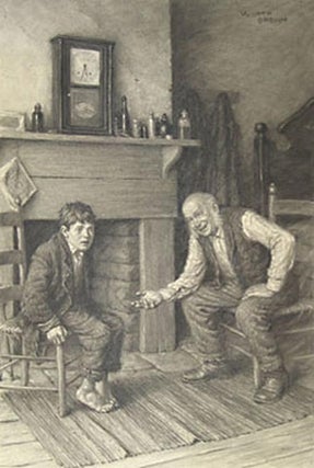 Item #12730 FINE ORIGINAL CHARCOAL DRAWING, “MY BOY, DON'T BE AFRAID OF ME”, FROM THE...
