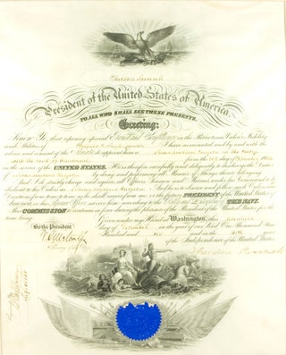 Item #12805 Partly printed document on vellum, appointing Winfield Scott Pugh, Jr. to Second...