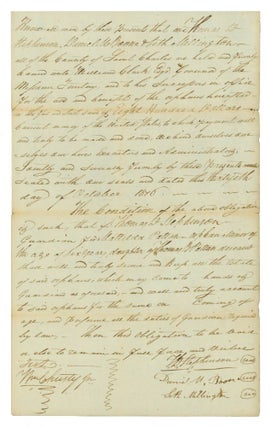 Item #13488 Together, three documents signed by Daniel Boone's sons: Manuscript Document, signed...