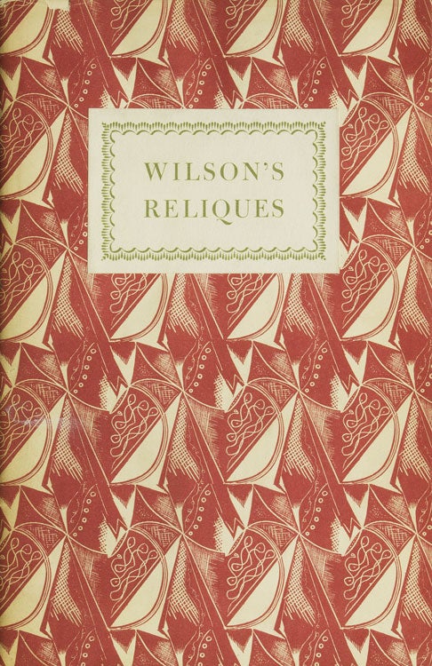 Item #13517 Three Reliques of Ancient Western Poetry. Edmund Wilson.