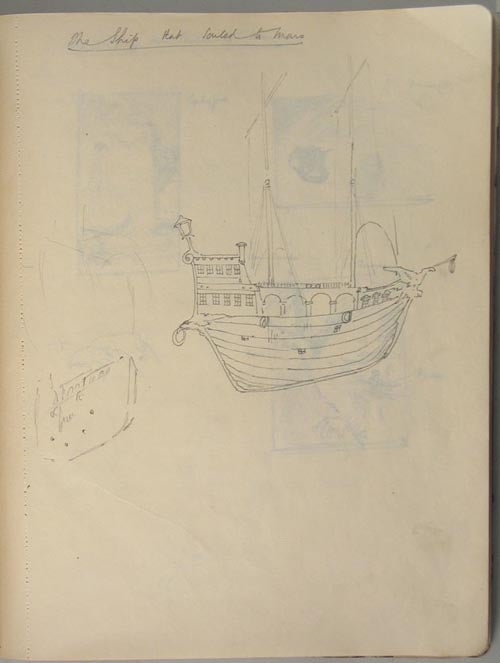 [The Ship that Sailed to Mars] [Original Manuscript Sketchbook]