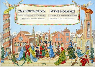 Item #15186 On Christmas Day in the Morning! Original double-spread watercolor design for title...