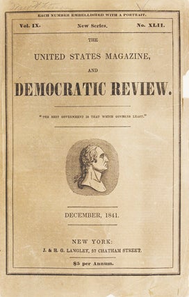 Item #15540 The United States Magazine, and Democratic Review. Walt Whitman