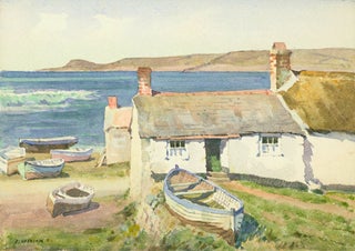 Item #16510 "Fisherman's Cot - Lands End Cornwall" England Cornwall, M. Heseldine