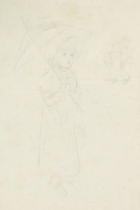 Item #16540 Study of a Young Girl with a Parasol. Kate Greenaway