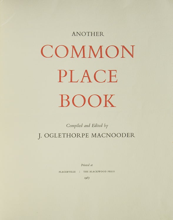 Another Common Place Book
