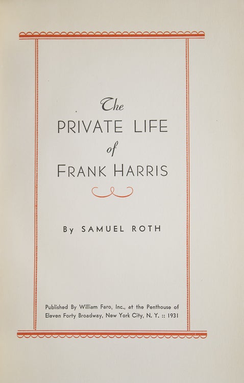 The Private Life of Frank Harris