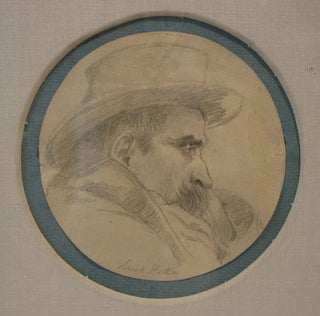Item #17021 Portrait of a man with moustache. Joseph Stella