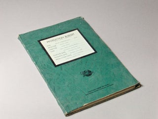 Item #17686 Production Budget for the making of “Man of a Thousand Faces” with James Cagney...