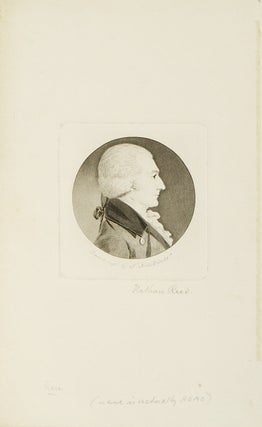 Item #17786 Nathan Read: profile portrait, captioned “Drawn & engrd by St. Memin Philadel.”....