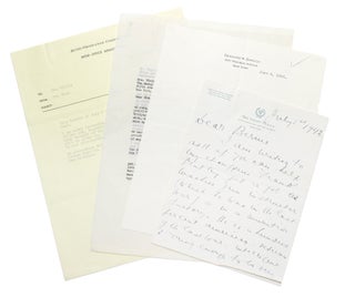 Item #17907 Typed letter signed, “Bernie,” one page. Bernard M. Baruch