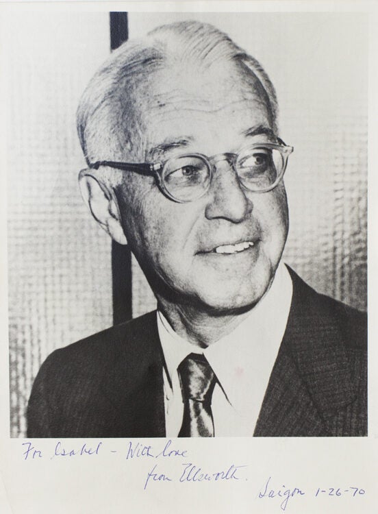 Black and white photograph of head and shoulders