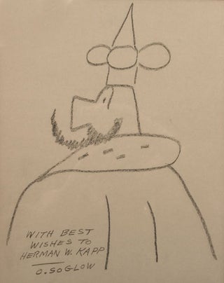 Item #18300 The Little King: original drawing of Soglow's famous cartoon monarch, pencil on...