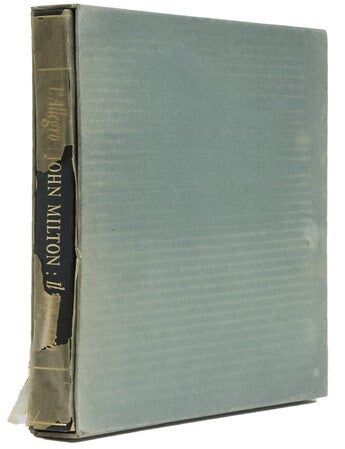 Item #18480 L'Allegro [and] Il Penseroso. With a note on the text by W.P. Trent and a note on the paintings by Chauncey Brewster Tinker. John Milton.