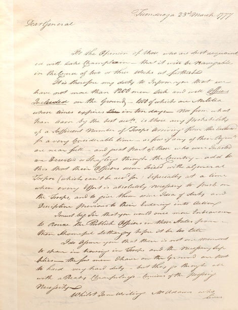 Two Letters: I. Anthony Wayne and Lake George. Letter from General Anthony Wayne to General Schuyler. Ticonderoga, March 23, 1777. II. Washington's Announcement of Arnold's Treason. Letter from George Washington to the Judge Advocate General September 26, 1780