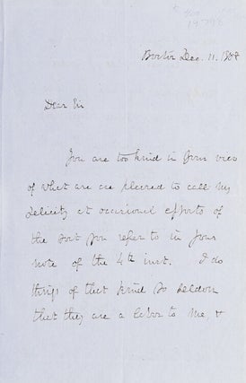 Item #19798 Autograph Letter Signed (“Rich. H. Dana Jr,” to Mr. C. D. Kellogg. Richard H....