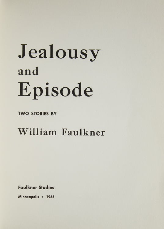 Jealousy and Episode. Two Stories