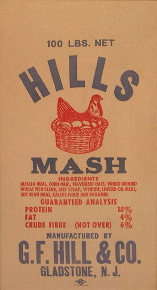 Hills (Chicken) Mash 100 LBS. Net Feed Mill Bag