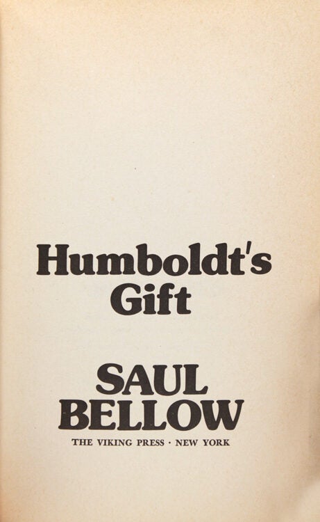 Humboldt's Gift
