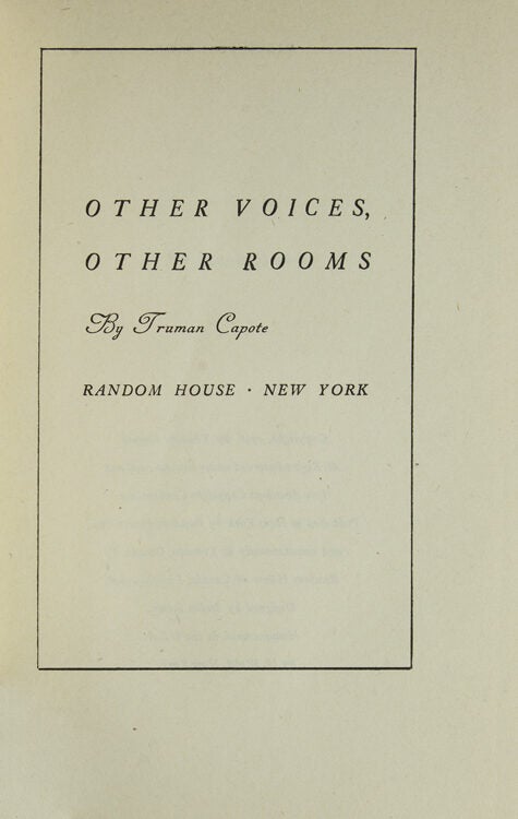 Other Voices, Other Rooms