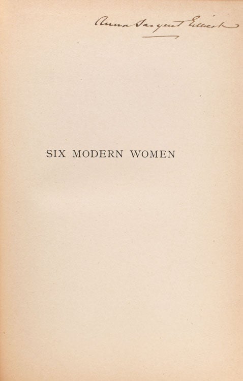 Six Modern Women: Psychological Sketches. Translated from the German by Hermione Ramsden