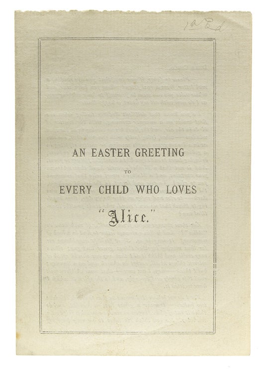 An Easter Greeting to Every Child Who Loves Alice