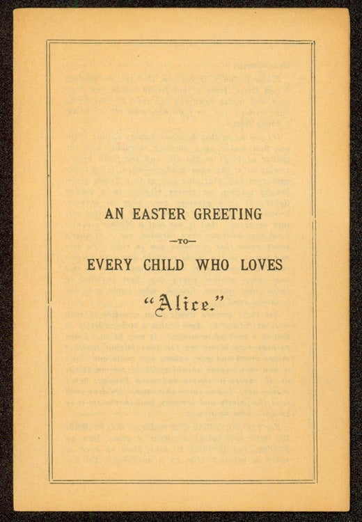 An Easter Greeting to Every Child Who Loves Alice