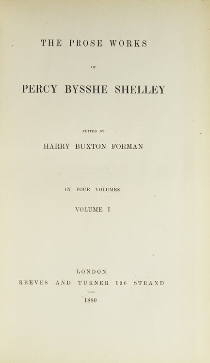 [Works] The Prose Works...edited by Harry Buxton Forman