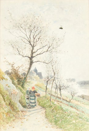 Item #212506 Watercolor. Octave Alfred Saunier