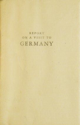 Item #212532 Report on a Visit to Germany (American Zone) 1948. James Laughlin