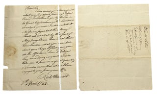 Item #215615 Autograph Letter signed ("Rich Wescoat") to Major JOSHUA MERSEREAU in...