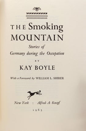 The Smoking Mountain. Stories of Germany during the Occupation. With a foreword by William L. Shirer