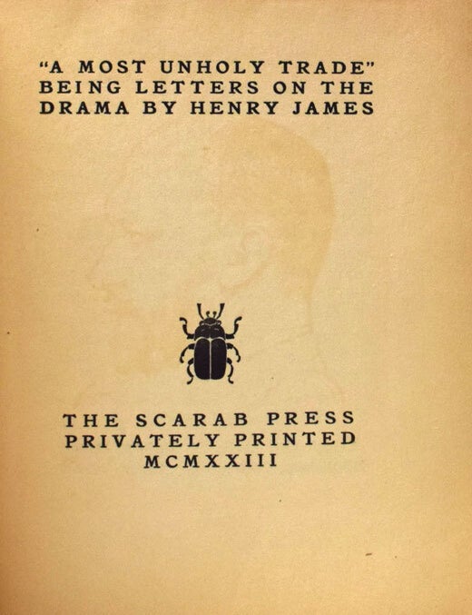“A Most Unholy Trade’ Being Letters on the Drama