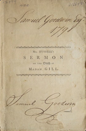 Item #216647 A Sermon preached at Princeton (Massachusetts) April 8th, 1798. And occasioned by...