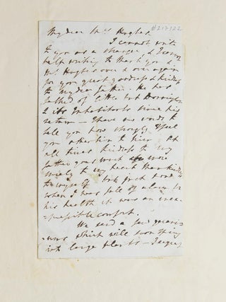 Item #217142 Autograph Letter signed ("MR Mitford") to Mrs. [John] Hughes, of...