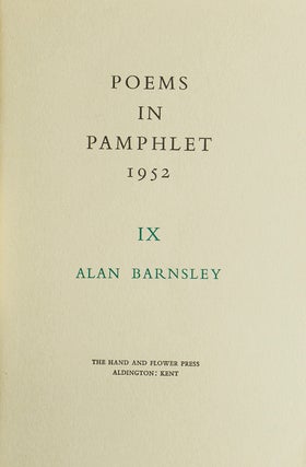 Item #217281 The Frog Prince and Other Poems. Alan Barnsley, aka Gabriel Fielding
