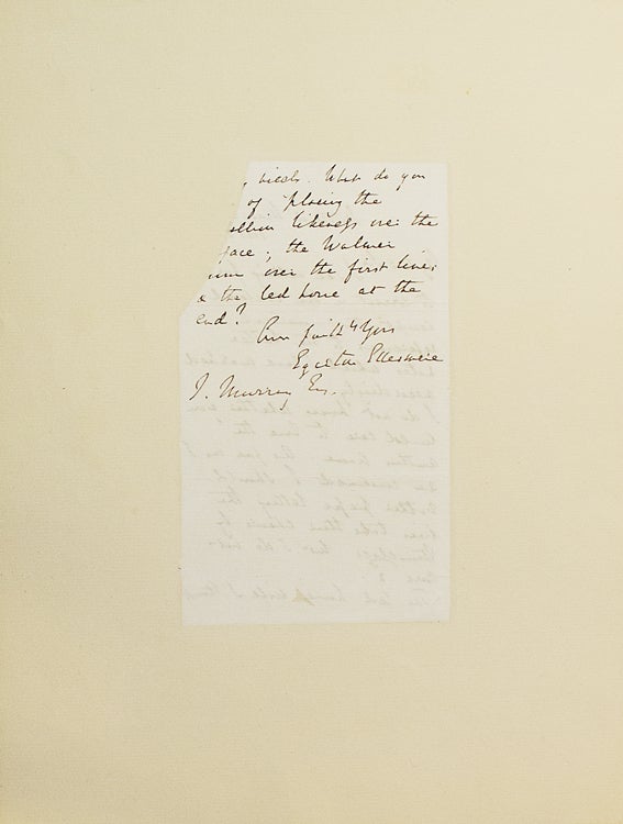 Autograph Letter Signed (“Egerton Ellesmere”) to publisher John Murray