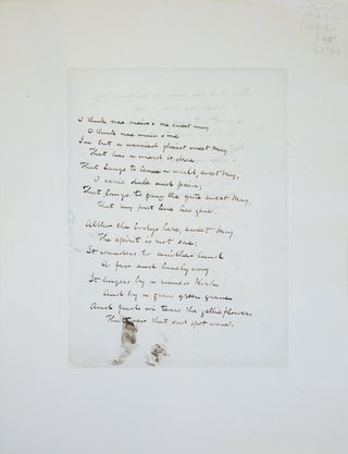 Item #21734 Autograph Manuscript Verse, commencing “O think nae main o me, sweet may/O think...
