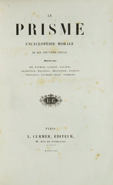 Le Prisme. Encyclopédie Morale de Dix-Neuvième Siècle