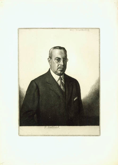 “Albert H. Wiggin, Esq.” (President of Chase Manhattan Bank): etching
