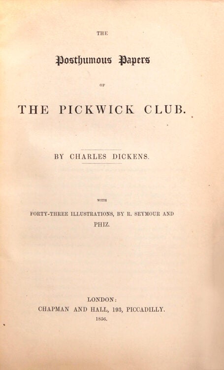 The Posthumous Papers of the Pickwick Club (3/11)