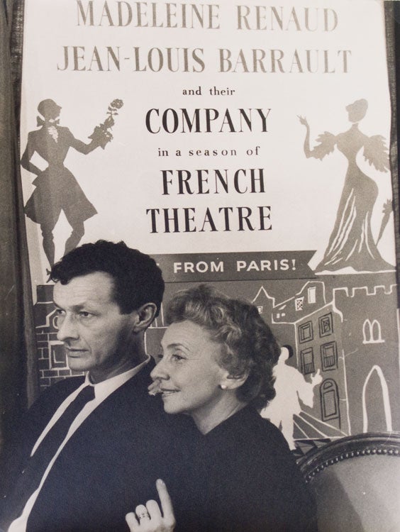 Item #219268 Portrait photograph of Jean-Louis Barrault and Madeleine Renaud. Jean-Louis Barrault, Madeleine Renaud.