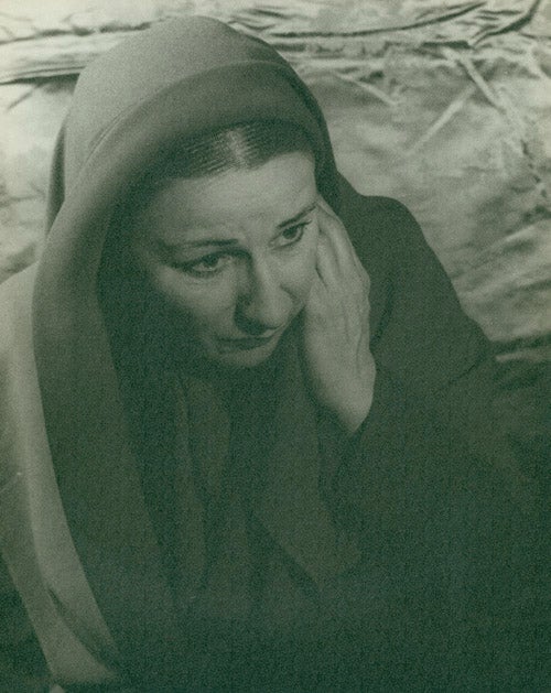 Item #219276 Portrait photograph of Judith Anderson as Mother Mary in "Family Portrait" Judith Anderson, Carl Van Vechten.